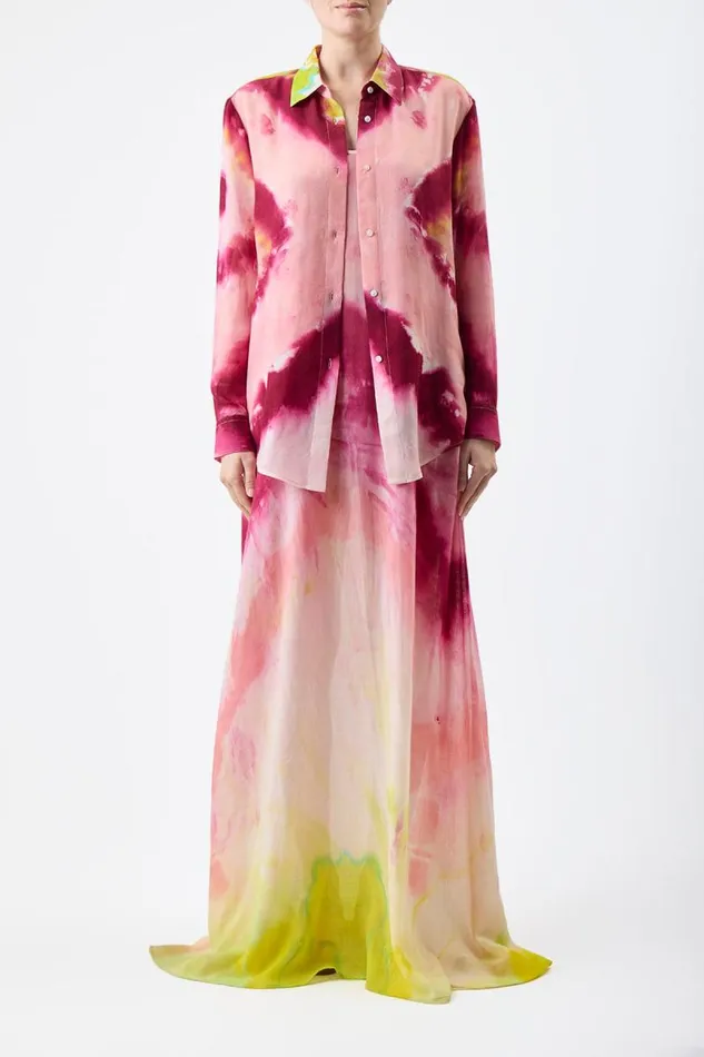 Gabriela Hearst Tops Women Ferrara Shirt In Multi Tie Dye Cashmere