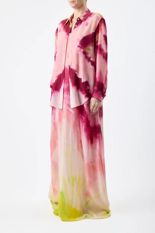 Gabriela Hearst Tops Women Ferrara Shirt In Multi Tie Dye Cashmere