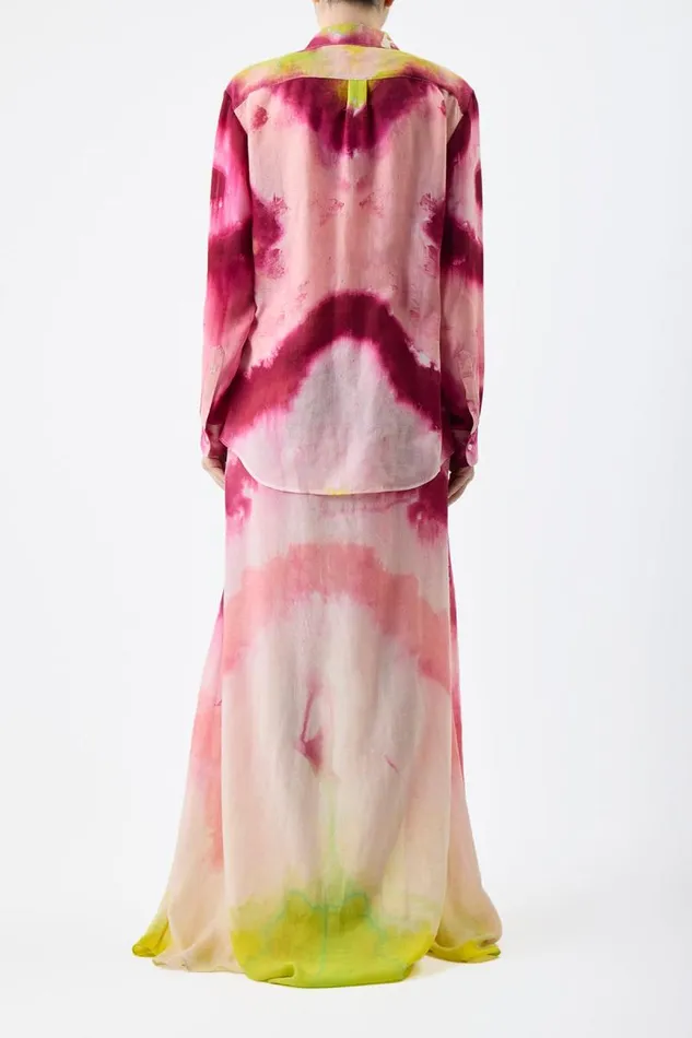 Gabriela Hearst Tops Women Ferrara Shirt In Multi Tie Dye Cashmere