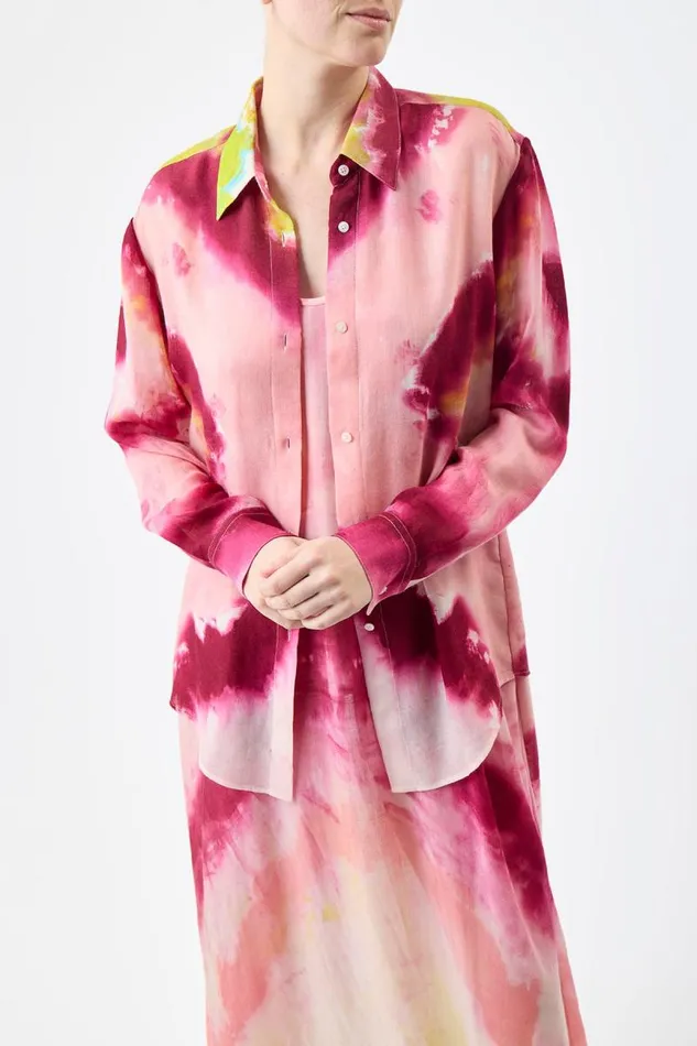 Gabriela Hearst Tops Women Ferrara Shirt In Multi Tie Dye Cashmere