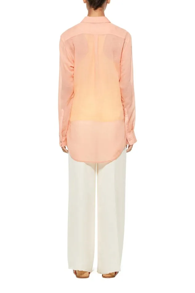 Gabriela Hearst Tops Women Ferrara Shirt In Watermelon Tourmaline Cashmere Gauze