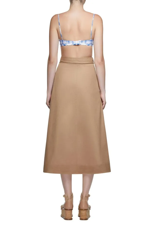 Gabriela Hearst Tops Women Gaia Bralette In Blue Check Upcycled Cotton