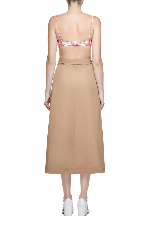 Gabriela Hearst Tops Women Gaia Bralette In Red Check Upcycled Cotton