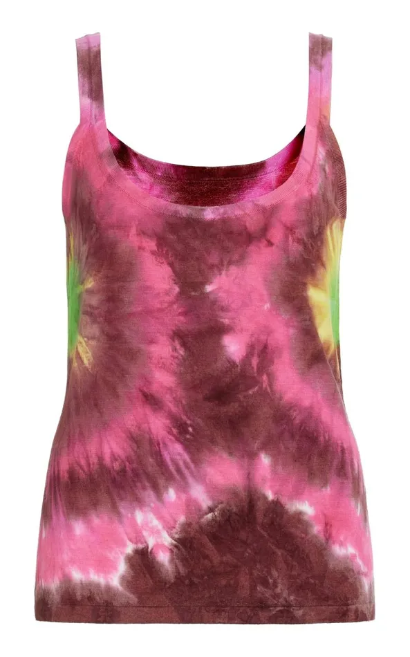 Gabriela Hearst Tops Women Graham Knit Tank Top In Multi Tie Dye Cashmere