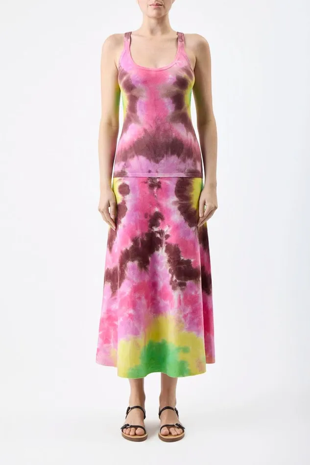 Gabriela Hearst Tops Women Graham Knit Tank Top In Multi Tie Dye Cashmere
