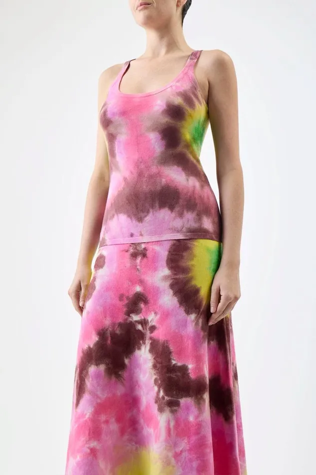 Gabriela Hearst Tops Women Graham Knit Tank Top In Multi Tie Dye Cashmere