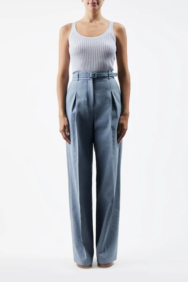 Gabriela Hearst Tops Women Graham Pointelle Knit Tank Top In Halogen Blue Cashmere Silk