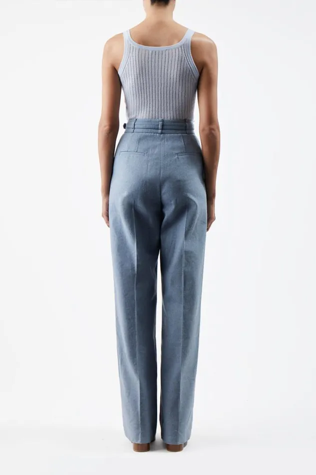 Gabriela Hearst Tops Women Graham Pointelle Knit Tank Top In Halogen Blue Cashmere Silk