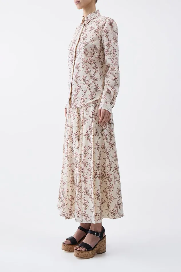 Gabriela Hearst Tops Women Henri Blouse In Ivory Multi Wool