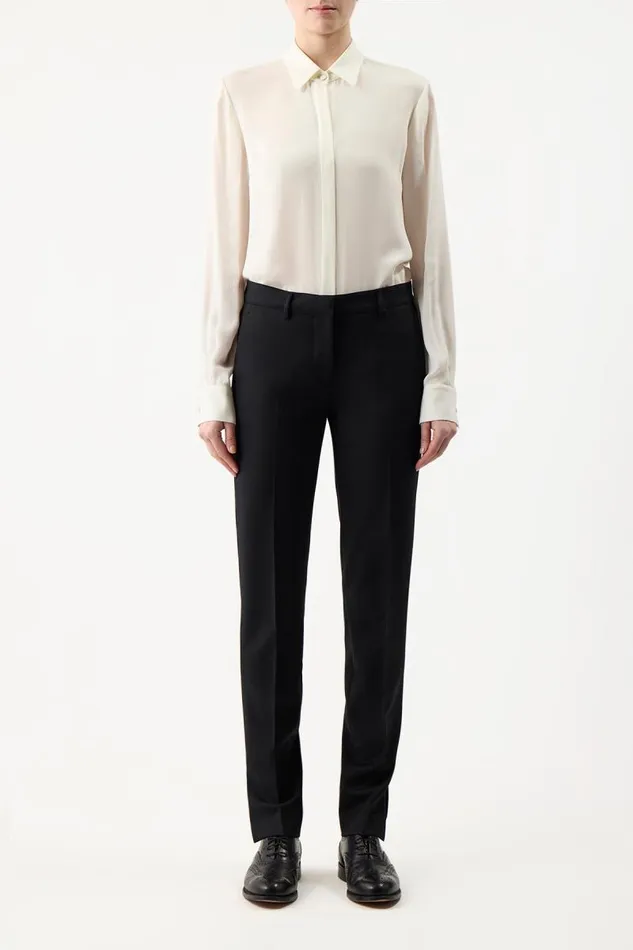 Gabriela Hearst Tops Women Henri Blouse In Ivory Silk Georgette Twill