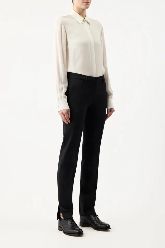 Gabriela Hearst Tops Women Henri Blouse In Ivory Silk Georgette Twill