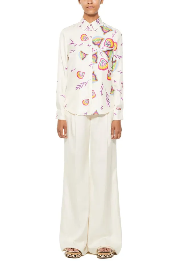 Gabriela Hearst Tops Women Henri Blouse In Multi Printed Silk Twill