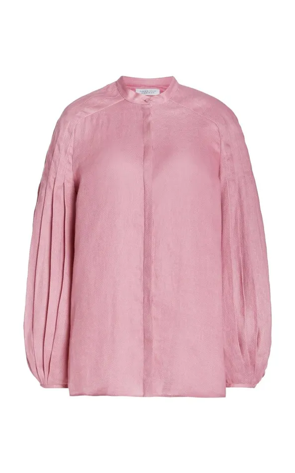 Gabriela Hearst Tops Women Laetitia Blouse In Rose Quartz Linen