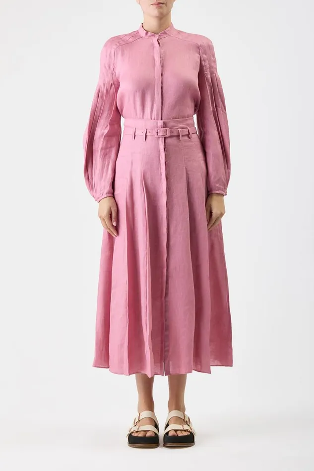 Gabriela Hearst Tops Women Laetitia Blouse In Rose Quartz Linen