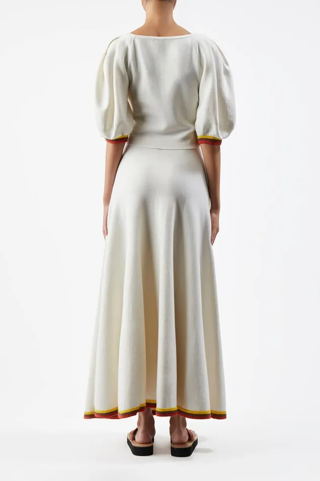 Gabriela Hearst Tops Women Lia Knit Top In Ivory Multi Merino Wool