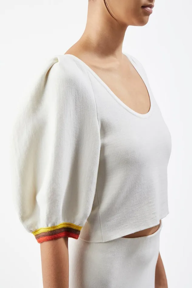 Gabriela Hearst Tops Women Lia Knit Top In Ivory Multi Merino Wool