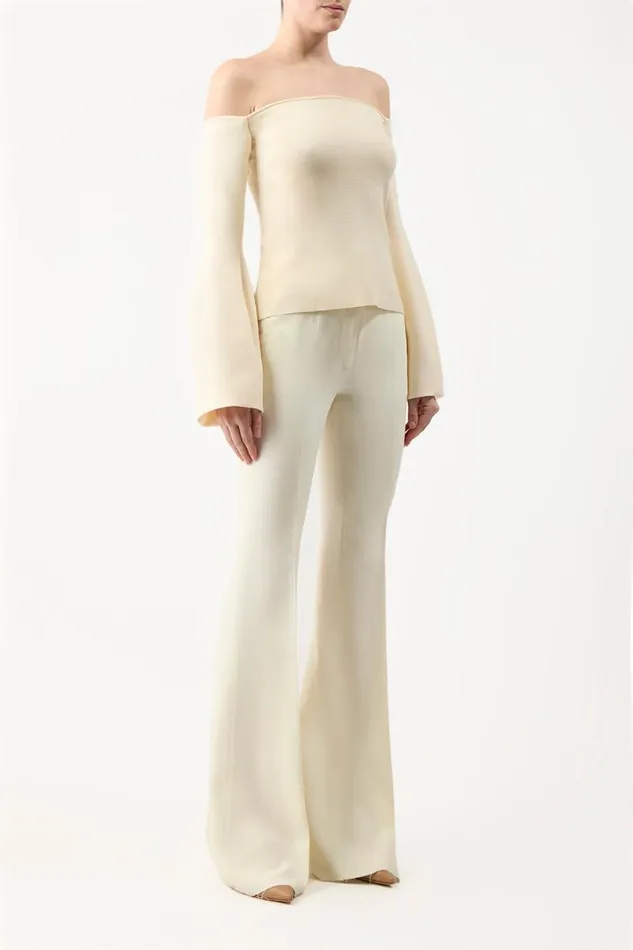 Gabriela Hearst Tops Women Maki Top In Ivory Wool Silk Cady