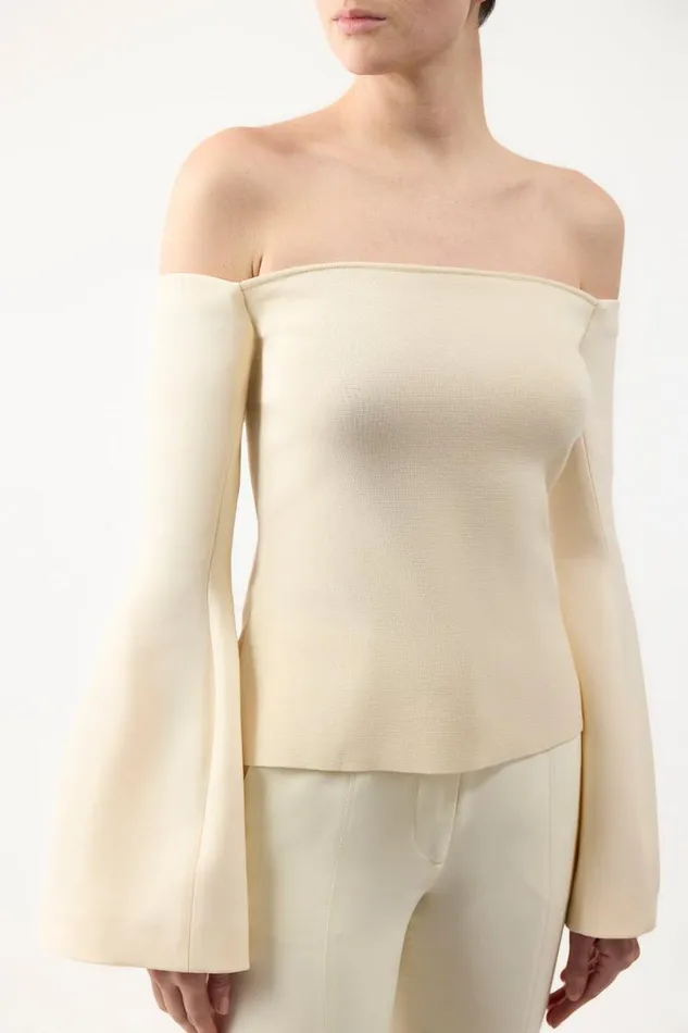 Gabriela Hearst Tops Women Maki Top In Ivory Wool Silk Cady