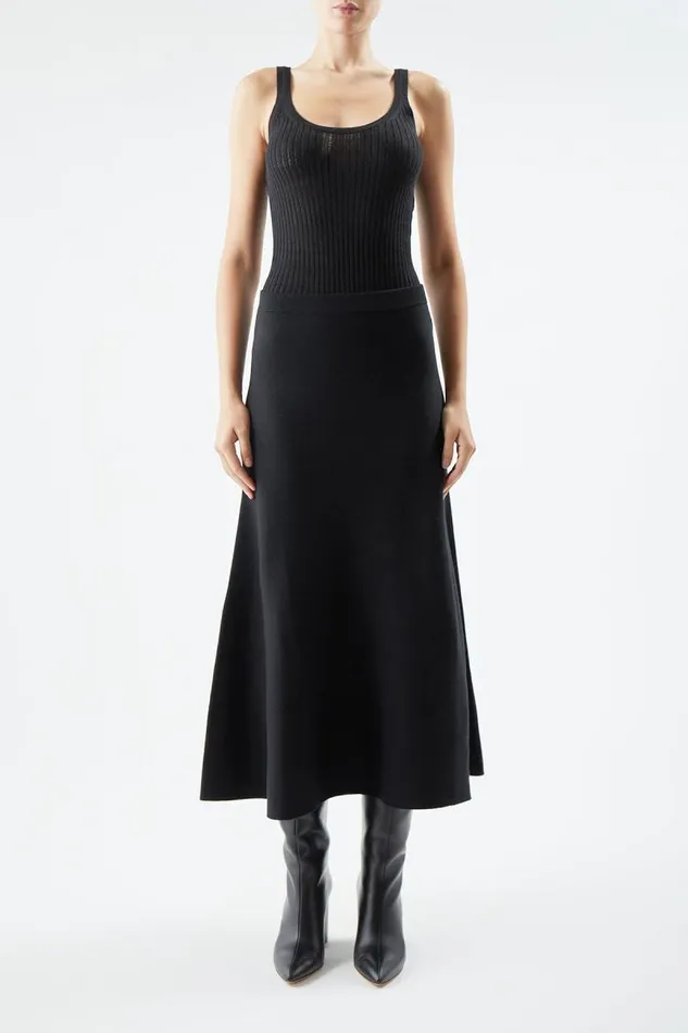 Gabriela Hearst Tops Women Nevin Pointelle Knit Tank Top In Black Cashmere Silk