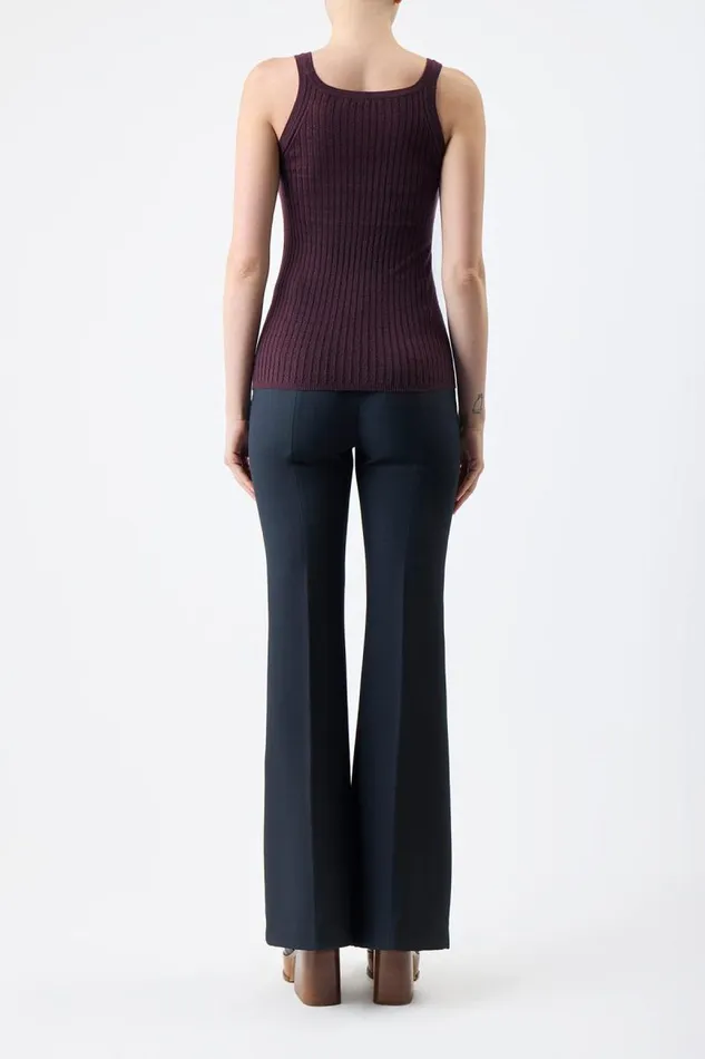 Gabriela Hearst Tops Women Nevin Pointelle Knit Tank Top In Deep Bordeaux Cashmere Silk