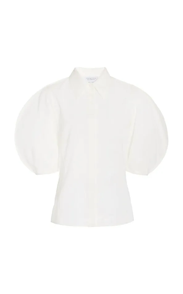Gabriela Hearst Tops Women Sansi Top In White Aloe Linen