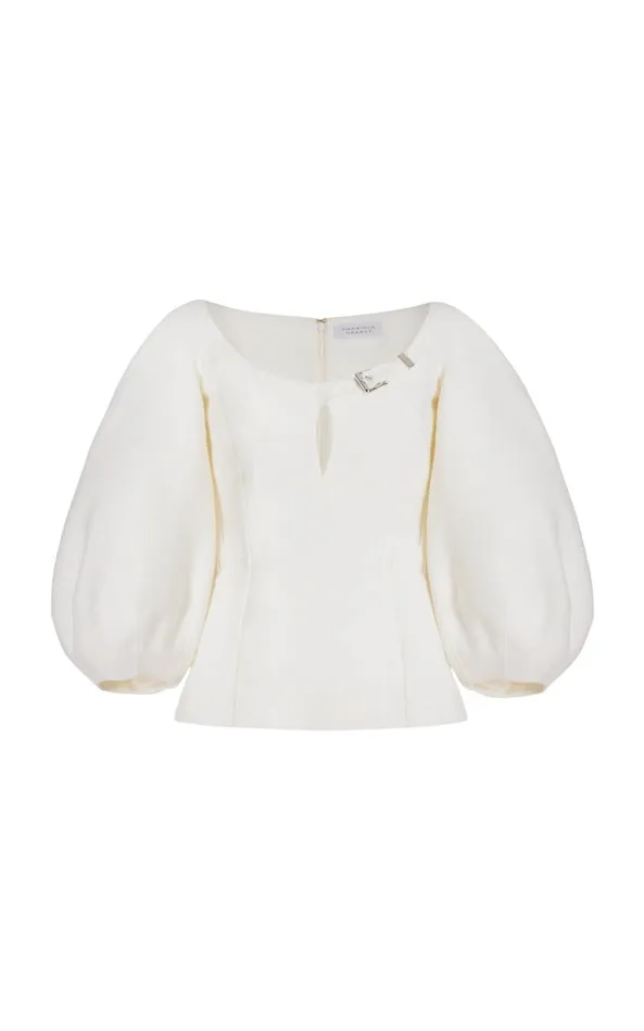 Gabriela Hearst Tops Women Siro Sequin Top In Ivory Virgin Wool