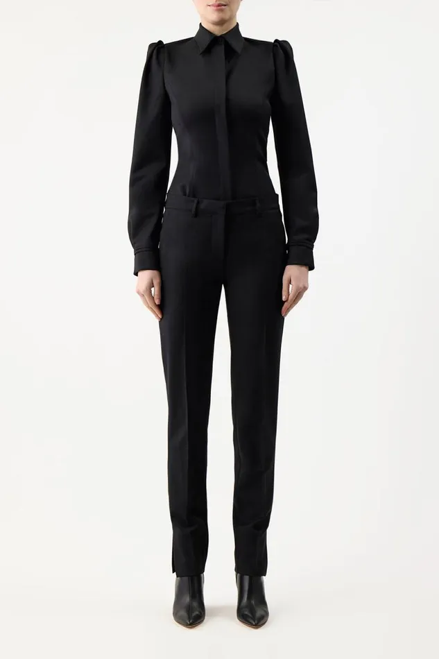 Gabriela Hearst Tops Women Talbot Shirt In Black Sportswear Wool