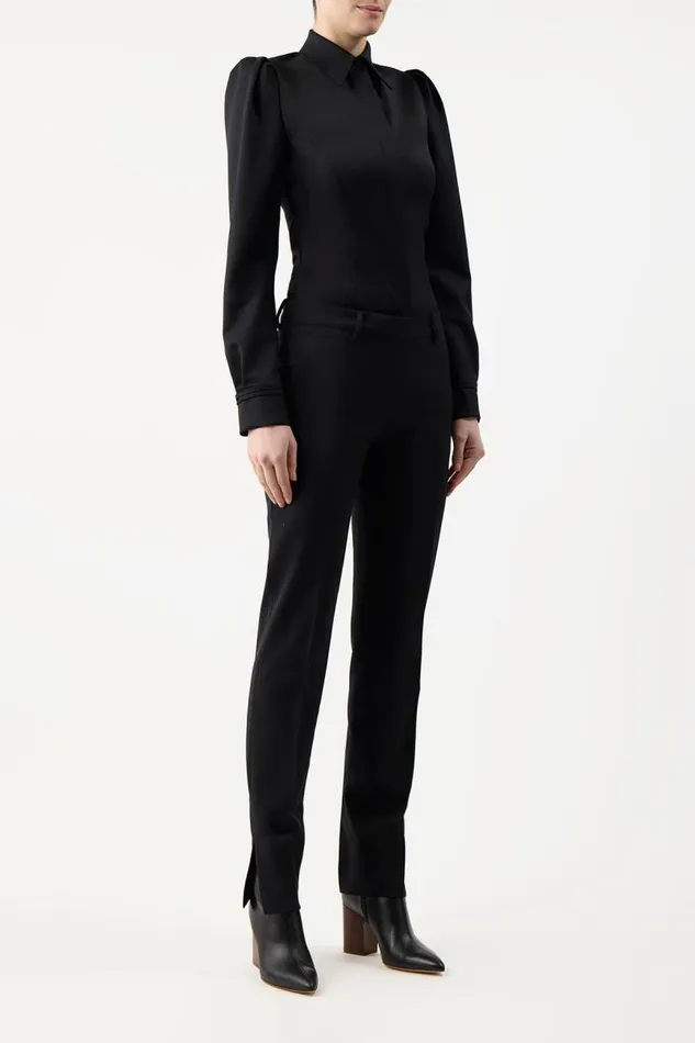 Gabriela Hearst Tops Women Talbot Shirt In Black Sportswear Wool