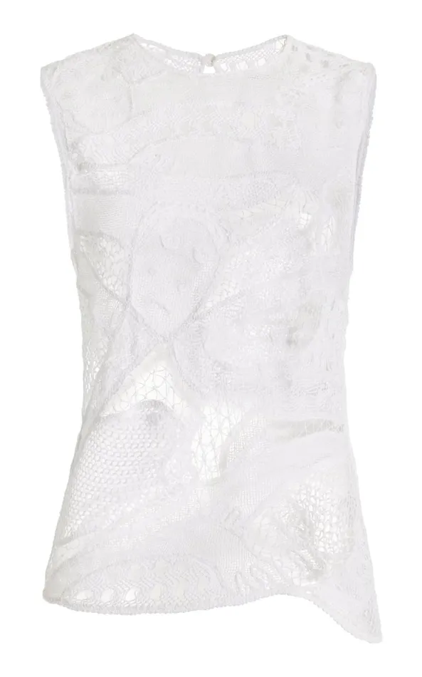 Gabriela Hearst Tops Women Thiago Crochet Top In White Cotton
