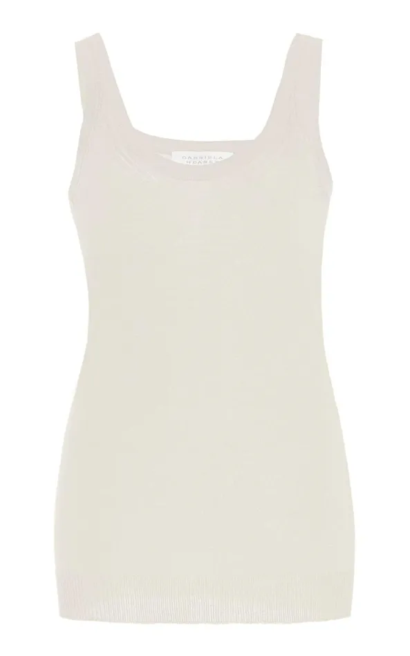 Gabriela Hearst Tops Women Toby Knit Tank Top In Ivory Cashmere Silk