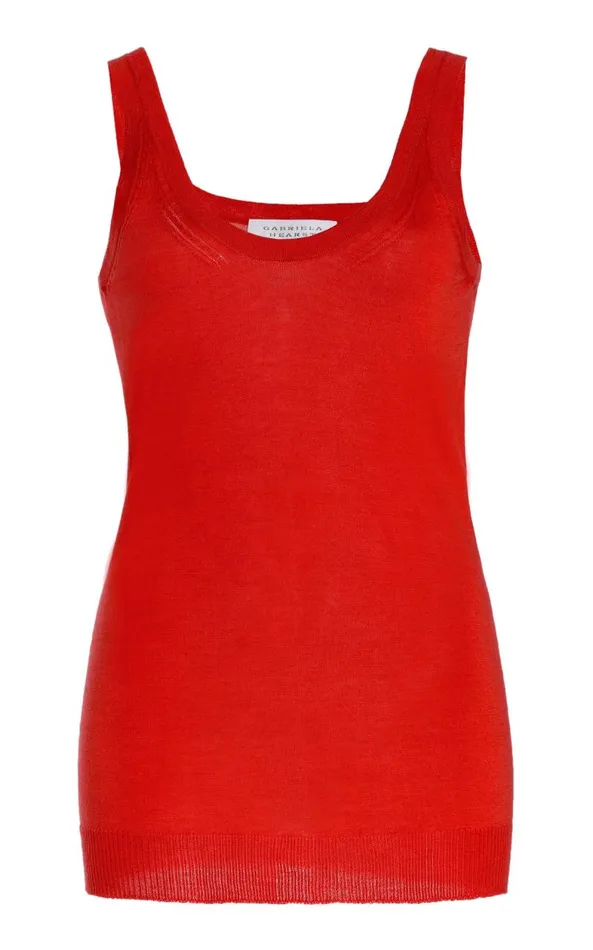 Gabriela Hearst Tops Women Toby Knit Tank Top In Red Topaz Cashmere Silk