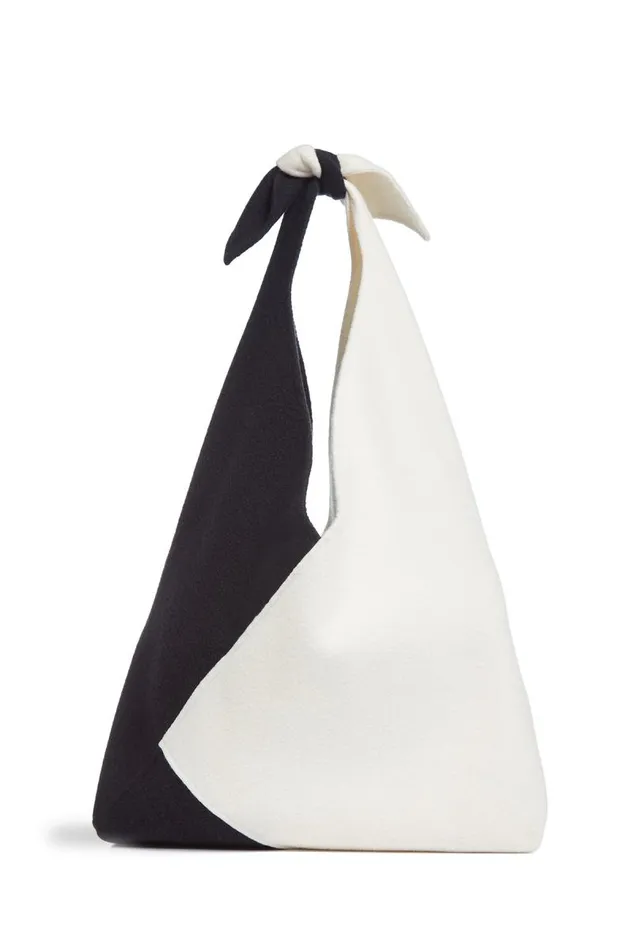 Gabriela Hearst Totes WomenMen Hildegard Tote Bag In Black and Ivory DoubleFace Recycled Cashmere Gabriela Hearst Totes WomenMen Hildegard Tote Bag In Black and Ivory DoubleFace Recycled Cashmere