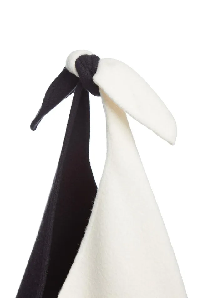 Gabriela Hearst Totes WomenMen Hildegard Tote Bag In Black and Ivory DoubleFace Recycled Cashmere