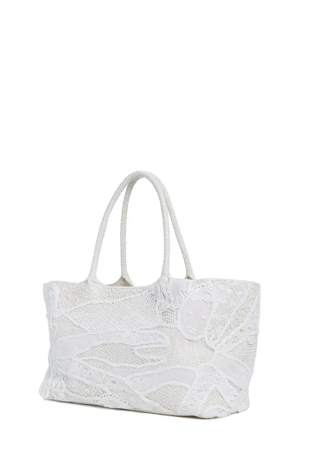 Gabriela Hearst Totes WomenMen Mcewan Tote Bag In Ivory Leather With Cotton Macrame