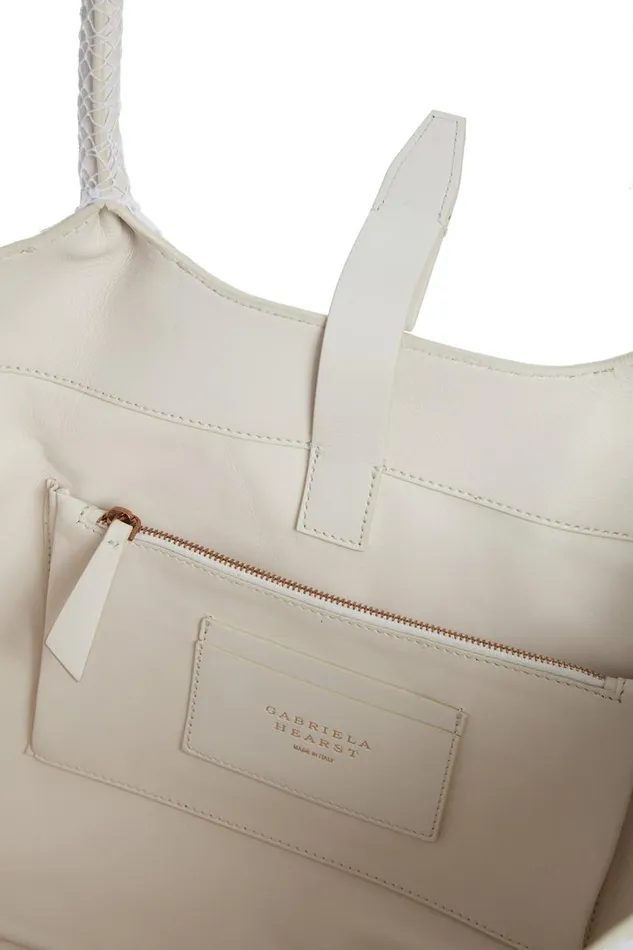 Gabriela Hearst Totes WomenMen Mcewan Tote Bag In Ivory Leather With Cotton Macrame