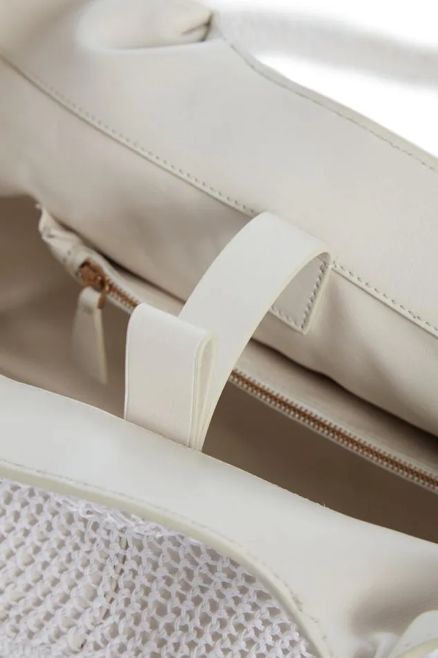Gabriela Hearst Totes WomenMen Mcewan Tote Bag In Ivory Leather With Cotton Macrame