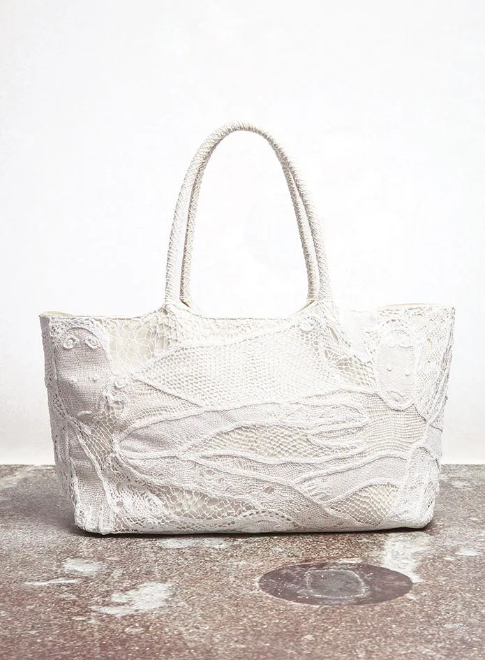 Gabriela Hearst Totes WomenMen Mcewan Tote Bag In Ivory Leather With Cotton Macrame