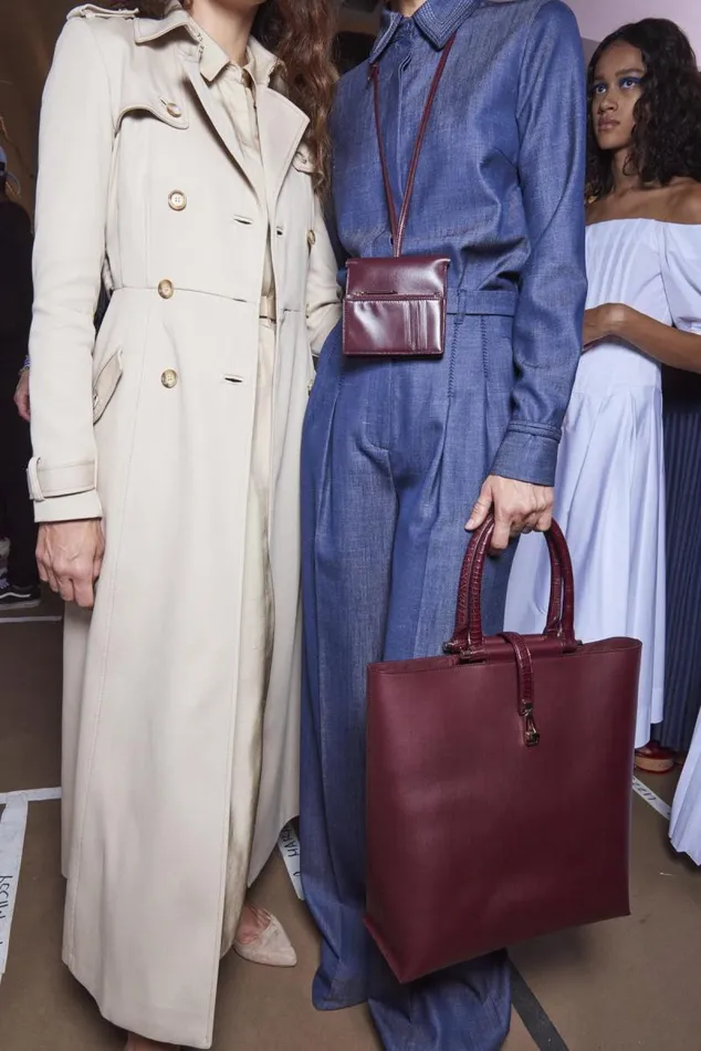 Gabriela Hearst Totes WomenMen Vevers Tote Bag In Bordeaux Leather With Crocodile Leather Handle
