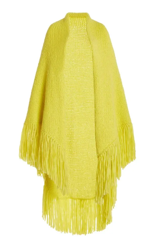 Gabriela Hearst Wraps and Throws Women Lauren Knit Wrap In Citrine Welfat Cashmere Gabriela Hearst Wraps and Throws Women Lauren Knit Wrap In Citrine Welfat Cashmere