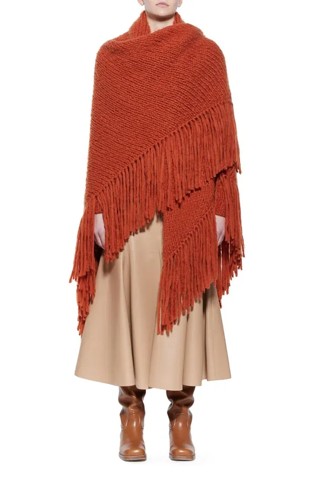 Gabriela Hearst Wraps and Throws Women Lauren Knit Wrap In Copper Welfat Cashmere