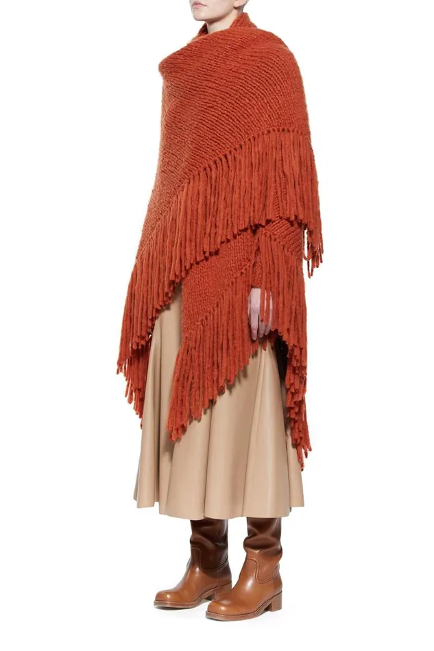 Gabriela Hearst Wraps and Throws Women Lauren Knit Wrap In Copper Welfat Cashmere