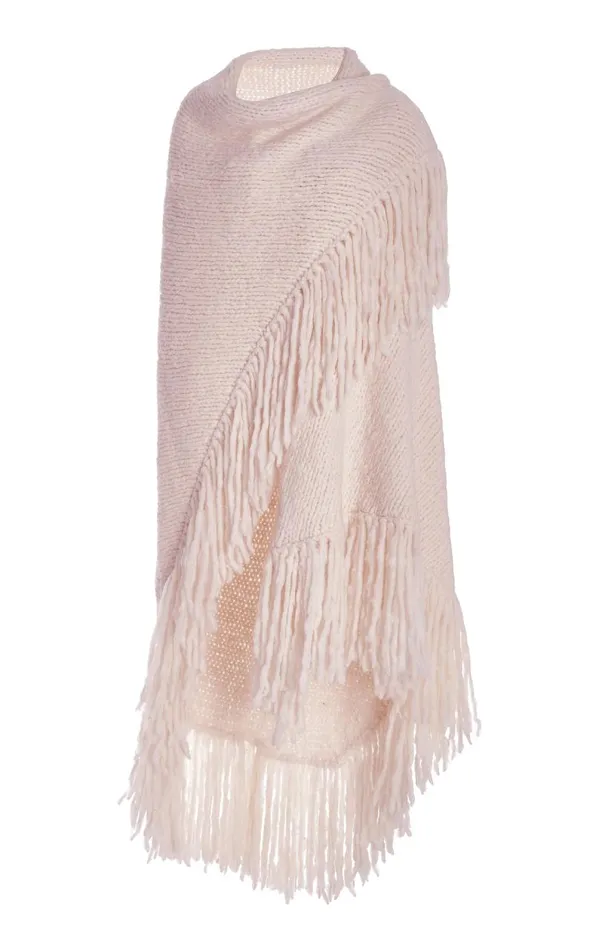 Gabriela Hearst Wraps and Throws Women Lauren Knit Wrap In Rose Quartz Welfat Cashmere Gabriela Hearst Wraps and Throws Women Lauren Knit Wrap In Rose Quartz Welfat Cashmere
