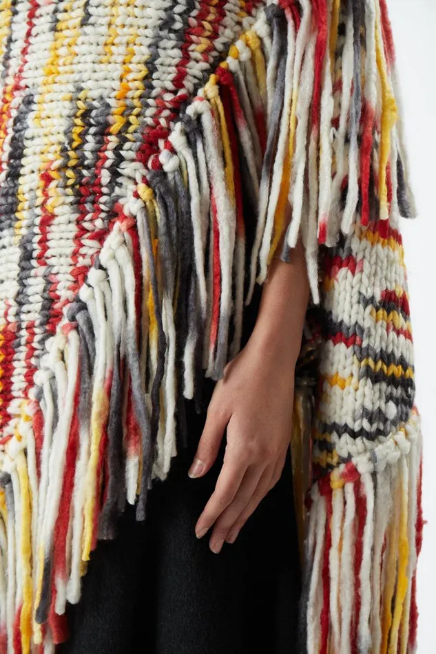 Gabriela Hearst Wraps and Throws Women Lauren Knit Wrap In Space Dye Fire Multi Welfat Cashmere