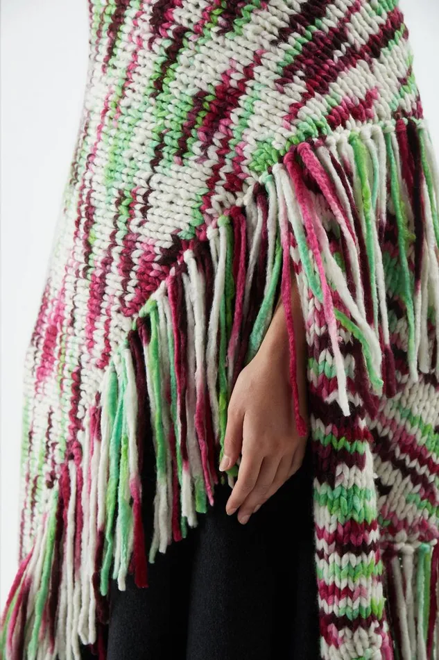 Gabriela Hearst Wraps and Throws Women Lauren Knit Wrap In Space Dye Jewel Multi Welfat Cashmere