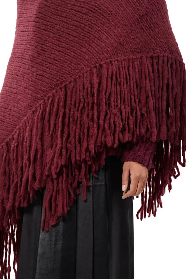 Gabriela Hearst Wraps and Throws Women Lauren Knit Wrap In Windsor Wine Welfat Cashmere