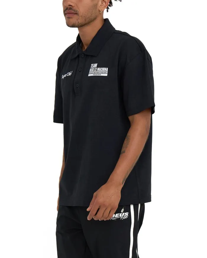 Grandstand Polo 8211 Black Men Deus Ex Machina Shirts