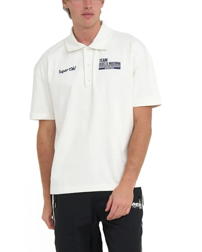 Grandstand Polo 8211 Vintage White Men Deus Ex Machina Shirts