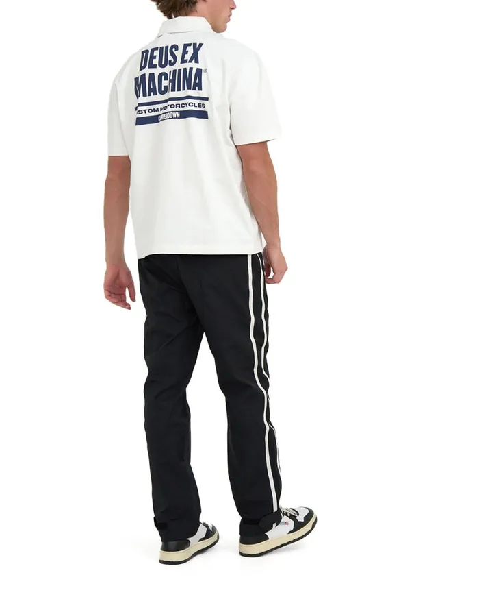Grandstand Polo 8211 Vintage White Men Deus Ex Machina Shirts Grandstand Polo 8211 Vintage White Men Deus Ex Machina Shirts