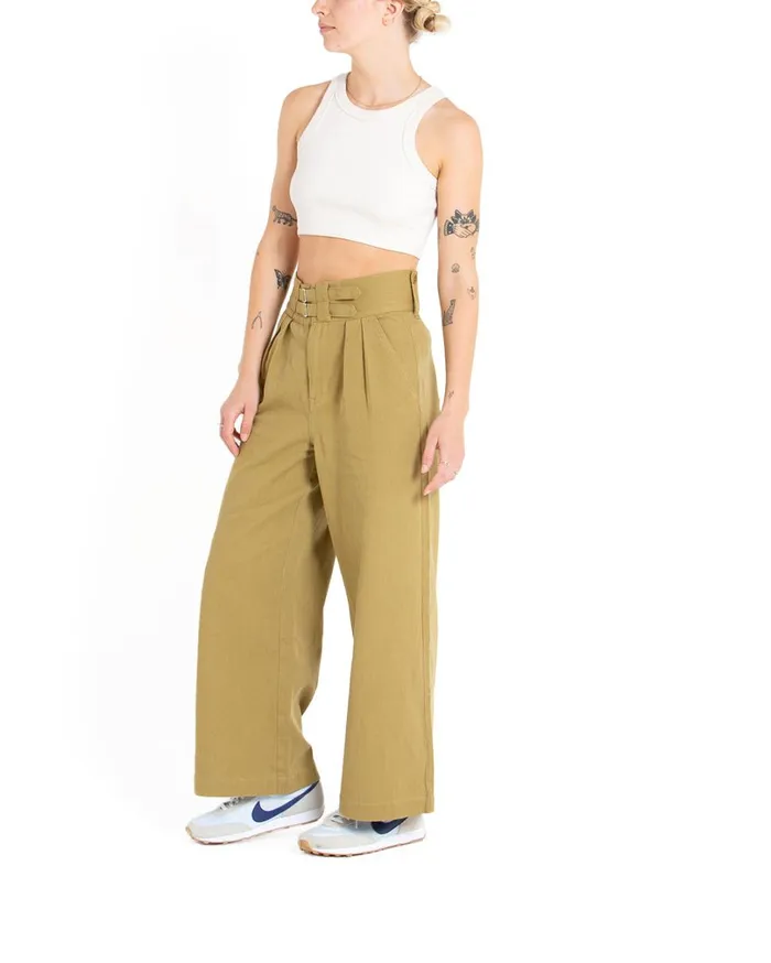 Gray Tailored Pant 8211 Ecru Olive Women Deus Ex Machina Bottoms Gray Tailored Pant 8211 Ecru Olive Women Deus Ex Machina Bottoms