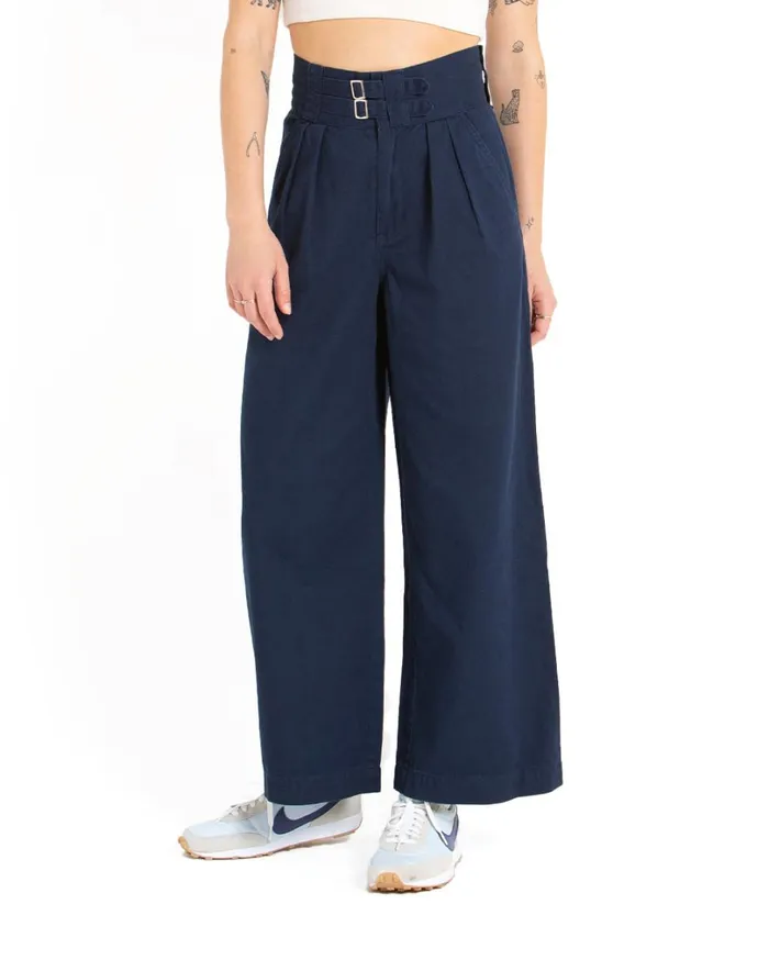 Gray Tailored Pant 8211 Navy Women Deus Ex Machina Bottoms